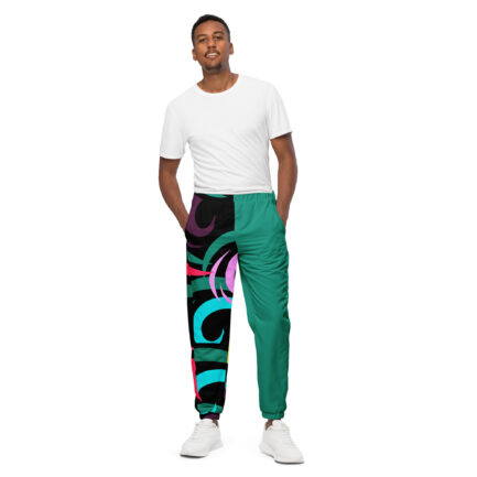 Dirty All over Track Pants_Teal - Image 2