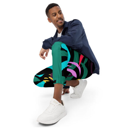 Dirty All over Track Pants_Teal - Image 3
