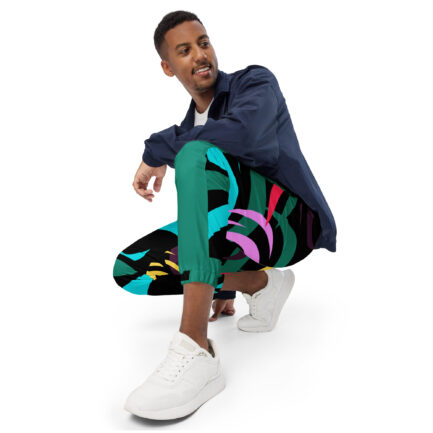 Dirty All over Track Pants_Teal - Image 4